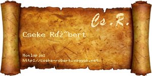 Cseke Róbert névjegykártya