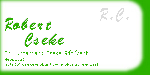 robert cseke business card